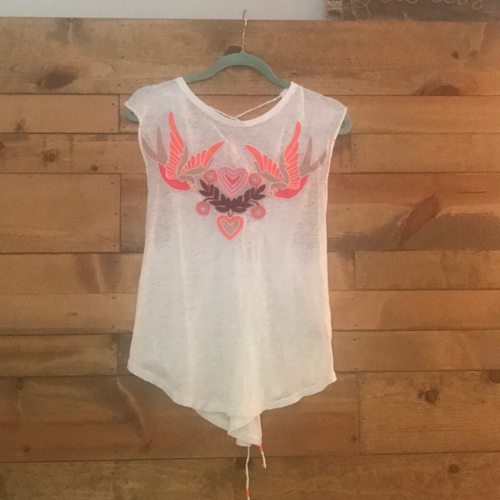 free people embroidered tank